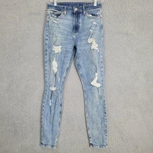LUCKY BRAND Women's Size 2/26 Light Wash Distressed Bridgette Skinny Jeans